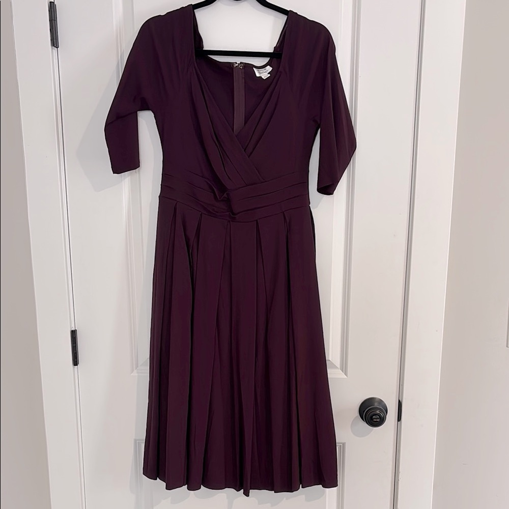 Unique Vintage Plum Putple Swing Dress